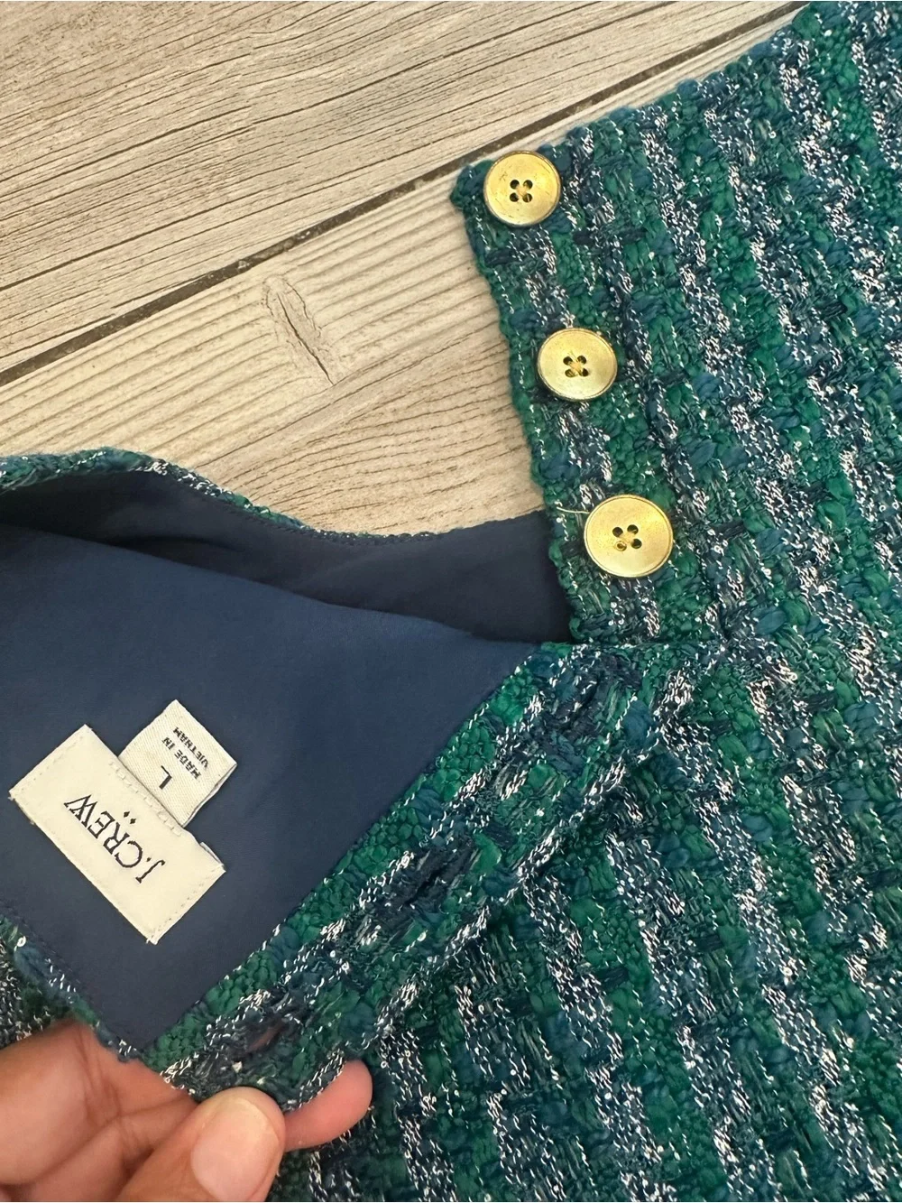 J. Crew Ribbed Sleeveless Knit Tank in Teal and Blue